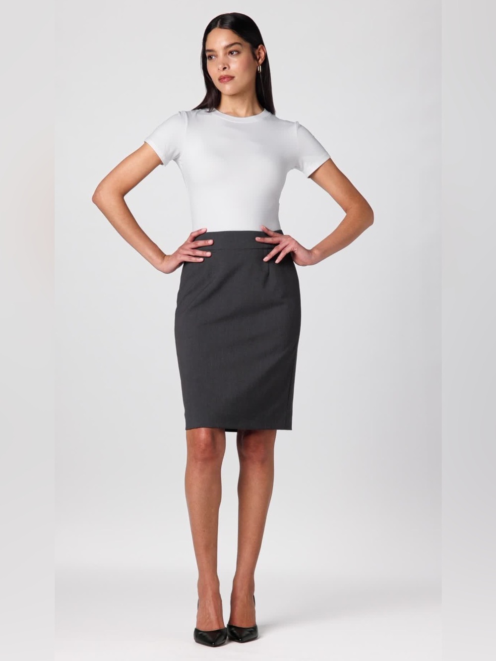 Calvin Klein Gray Pencil Skirt
